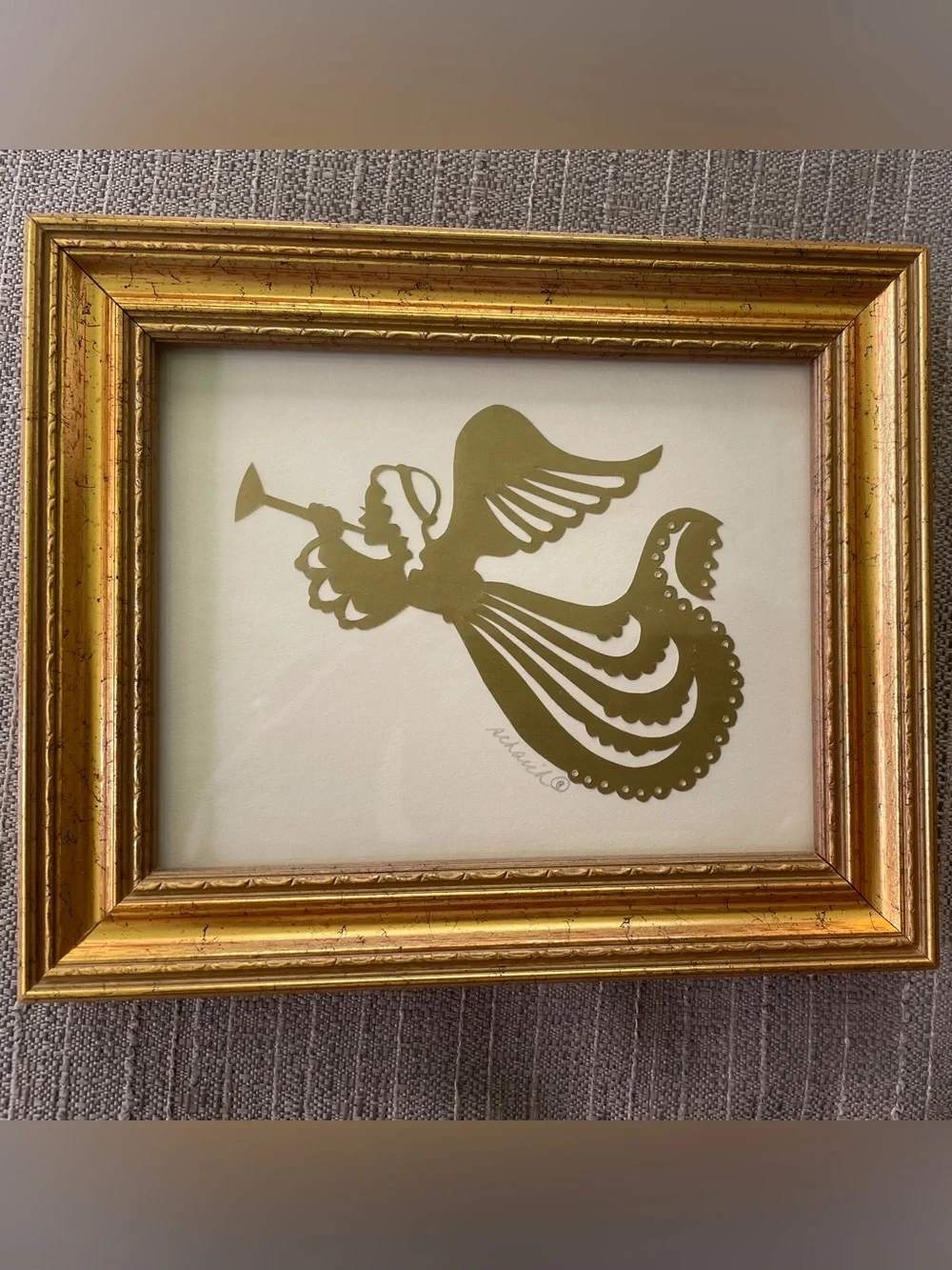 Scissor Cut Framed Angel